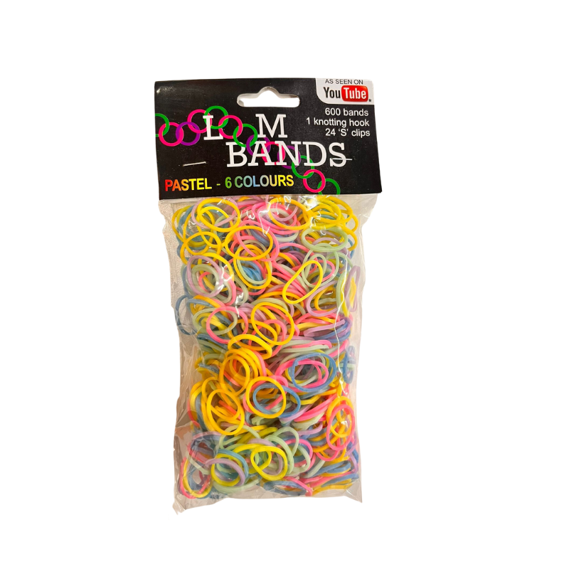 600 LOOM BANDS KIT-PASTEL