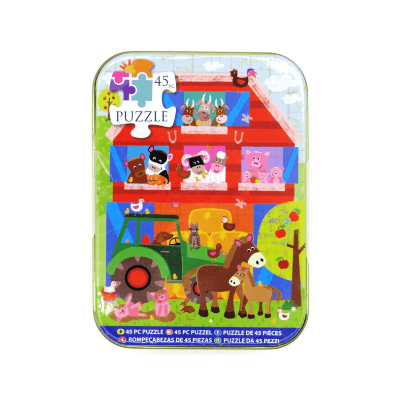 Down On The Farm 45 Puzzle in Tin