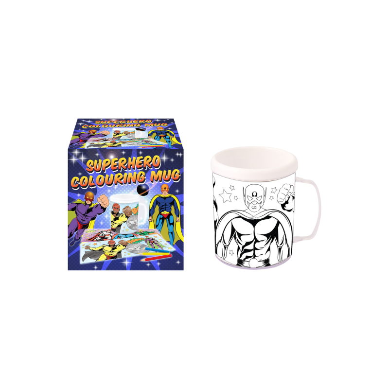 Colouring Mug Superhero Theme