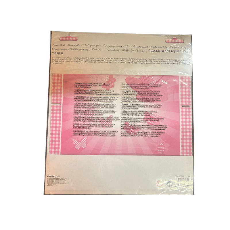 Pink Reversible Cake Stand