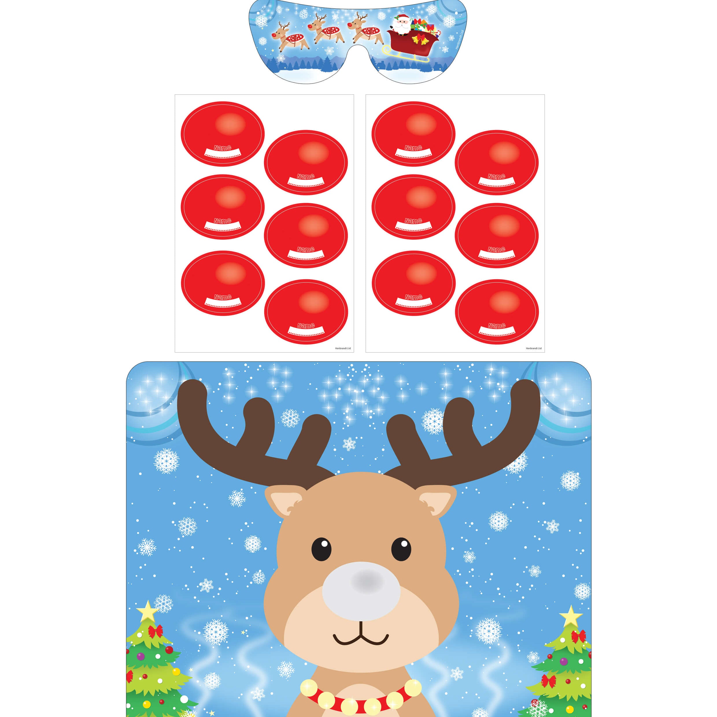 Christmas Stick The Red Nose Game