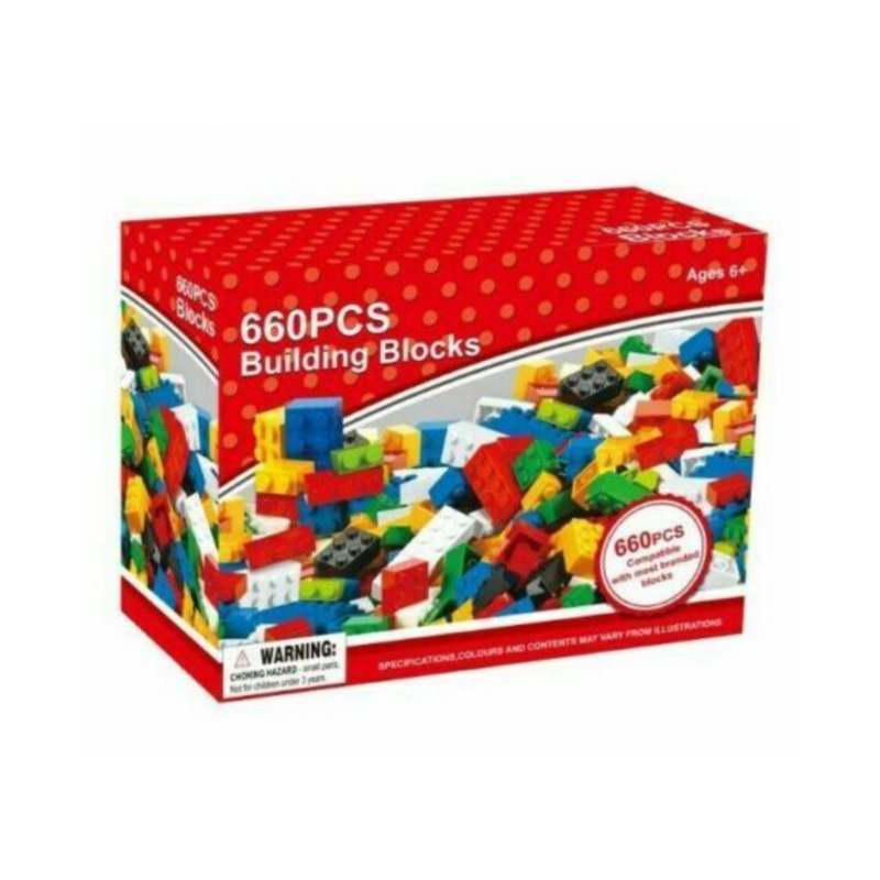 Assorted Blocks Building Blocks Assorted Size & Colours 660 Piece Set