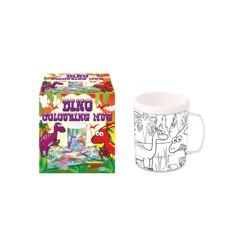 Colouring Mug Dino Theme