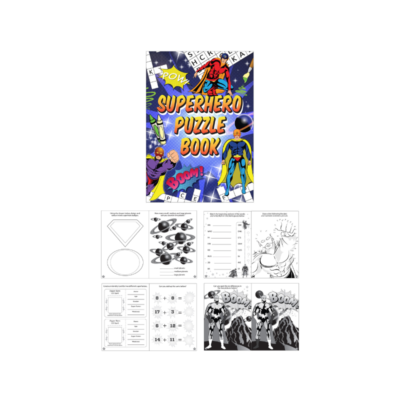 Superhero Puzzle Book