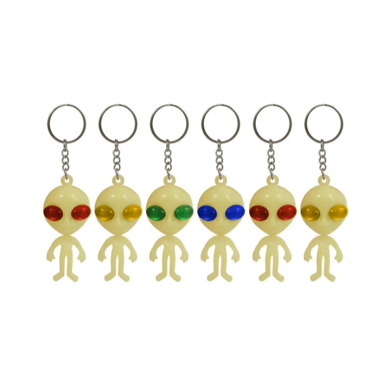 Glow In The Dark Alien Keyring
