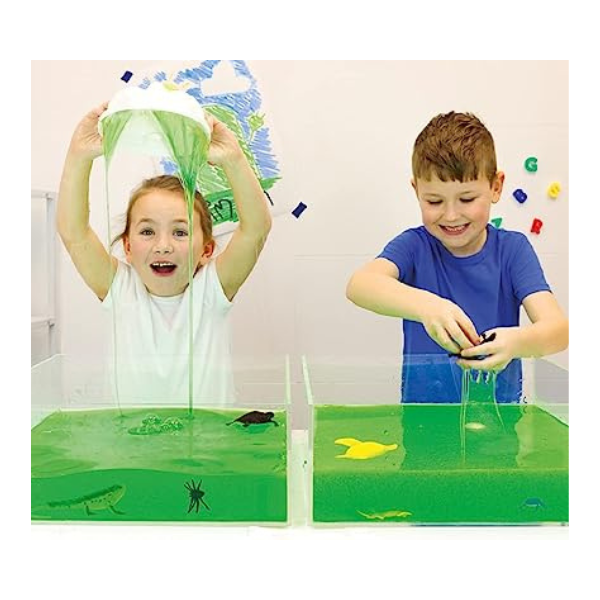 Green Dino Slime Play